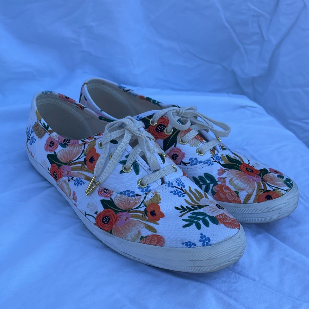 Keds x Rifle Paper Co Champion Sneakers Size 7.5 Womens - Picture 3 of 7